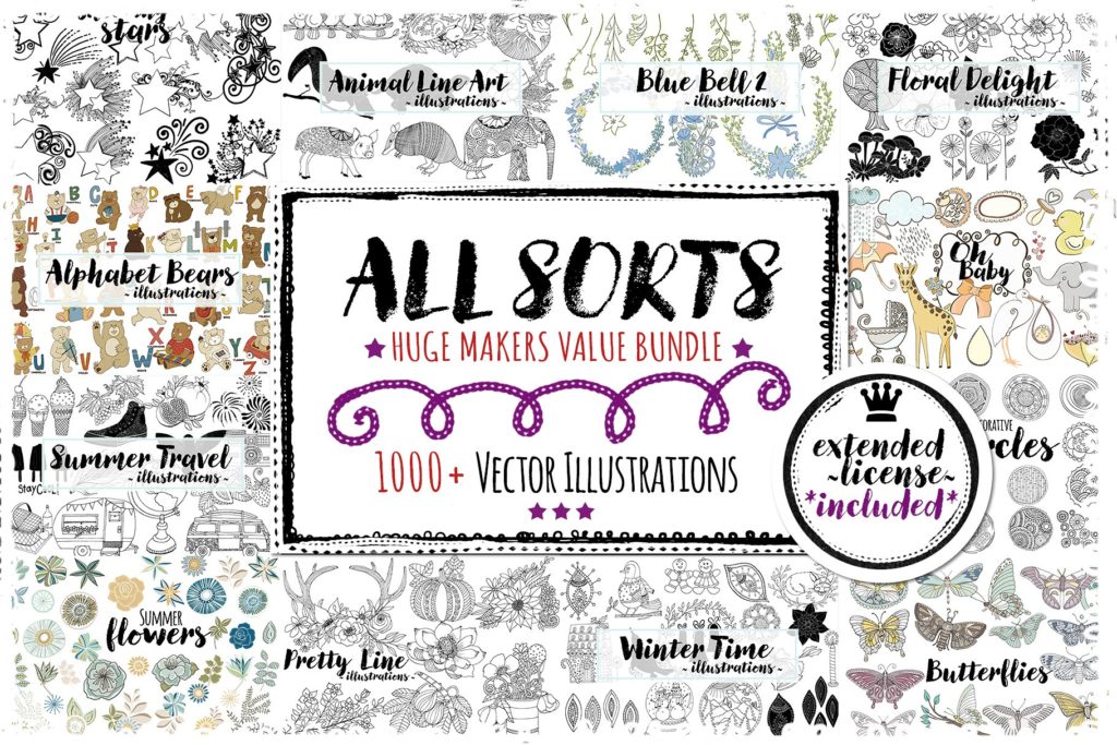 1700+多主题矢量图形素材包下载[PNG, EPS, AI,ABR,JPG ]插图(1)