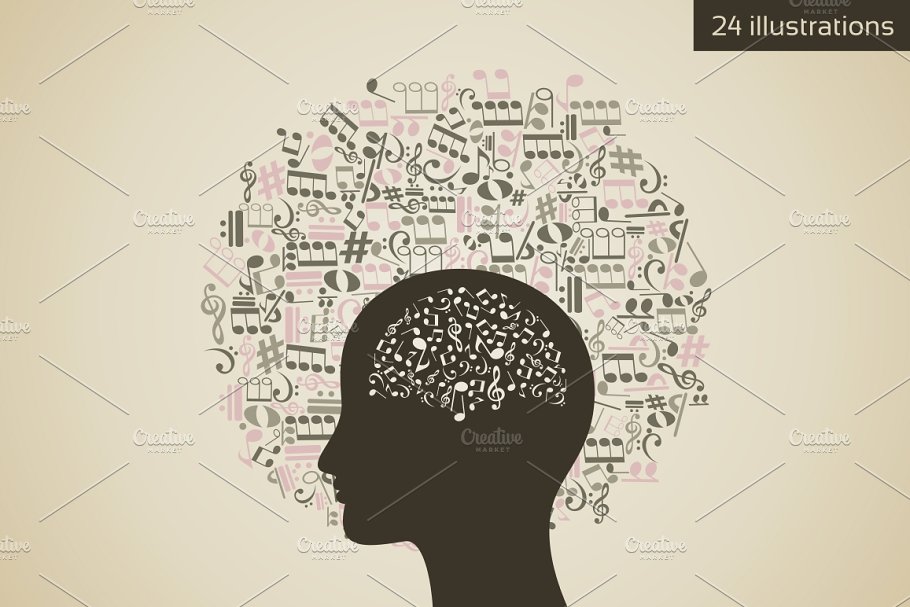 24个抽象头脑风暴插图集 Circle a head插图