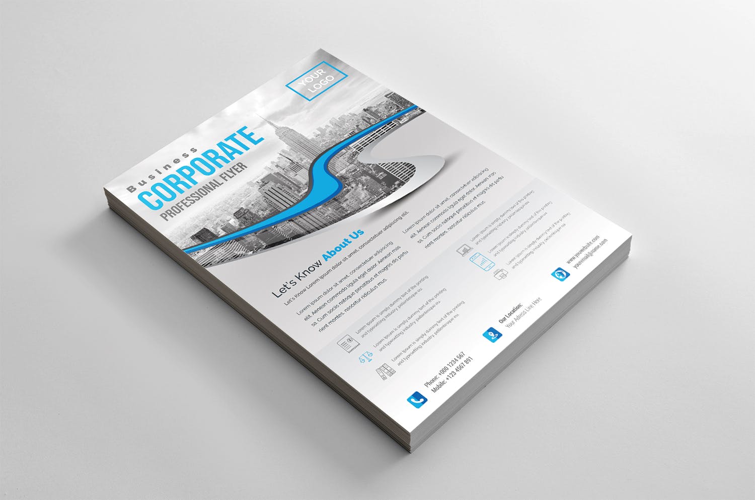 商务合作/企业宣传传单设计模板 Corporate Flyer插图(1)