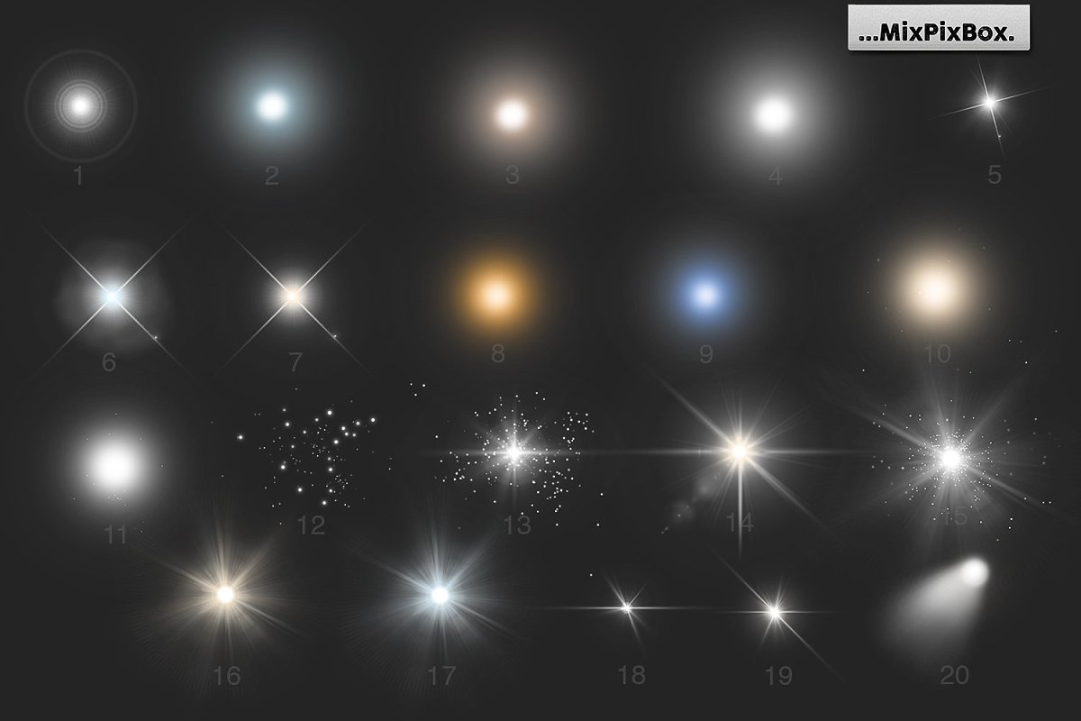 明亮温暖灯光照片叠层背景插图(4)