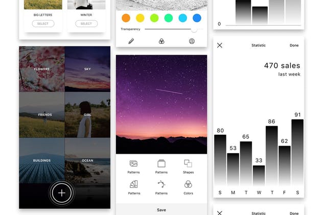 小众轻奢社交媒体电子商务 APP UI 套件 Hello UI Kit Mod. 2插图(8)