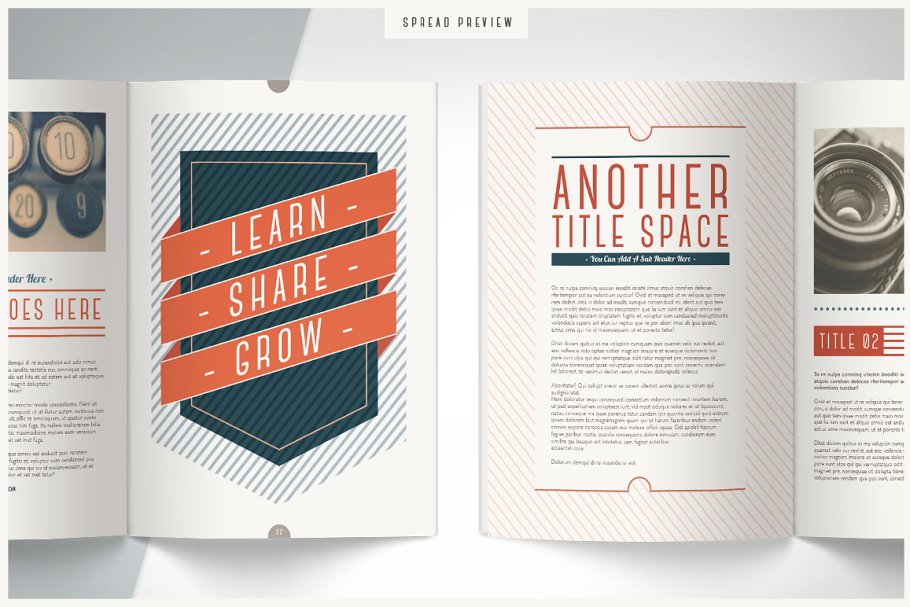 复古设计风格杂志模板 RETRO | Magazine插图(6)