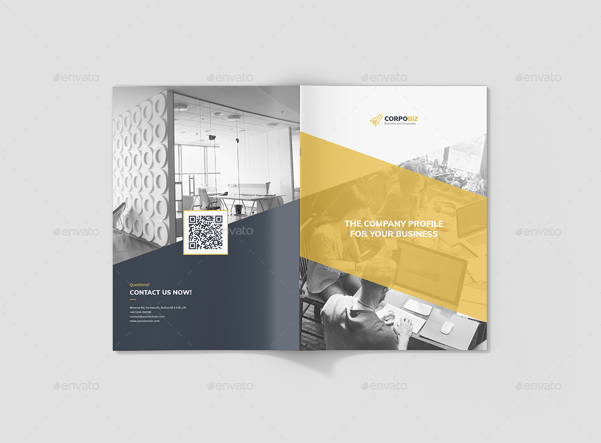 企业公司极简主义风格简介宣传册3合1插图(16)