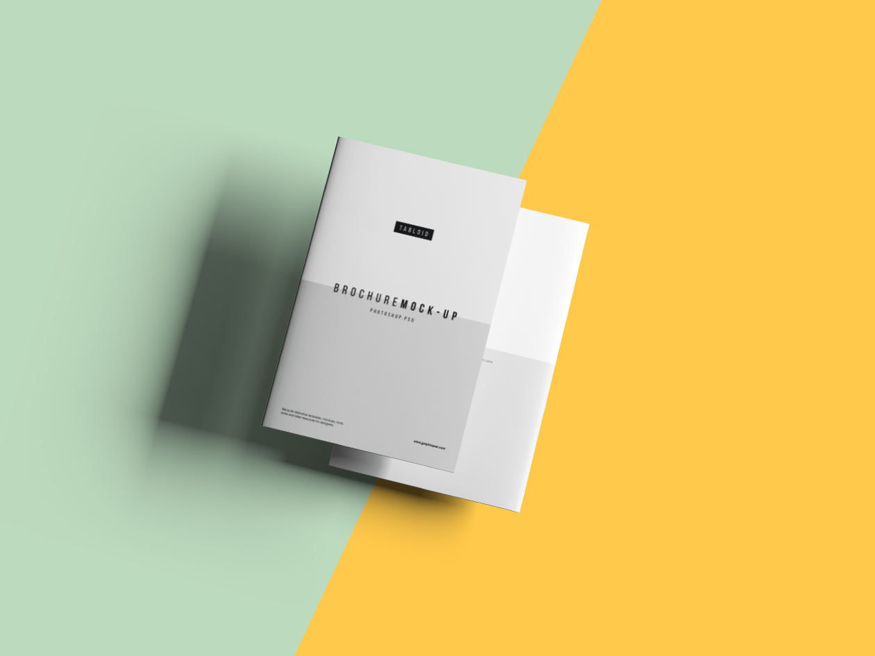 产品手册/宣传册设计效果图样机模板 Tabloid Brochure Mockup – Photoshop插图(10)