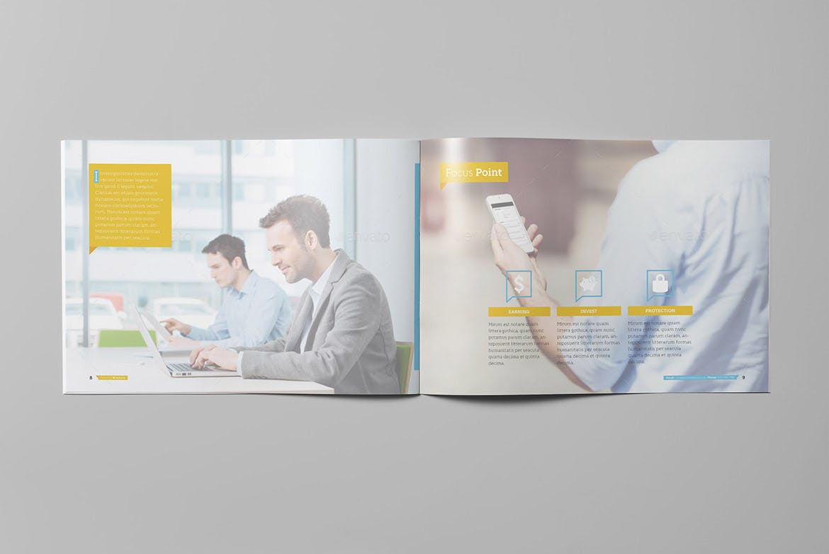 横版企业画册版式设计模板 Selected Landscape Brochure插图(4)