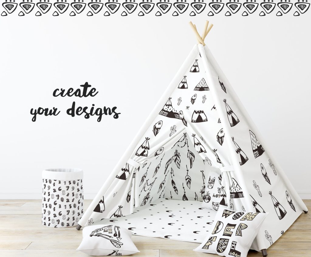 可爱的手绘部落动物无缝背景素材下载[eps,ai,svg,png]插图(7)