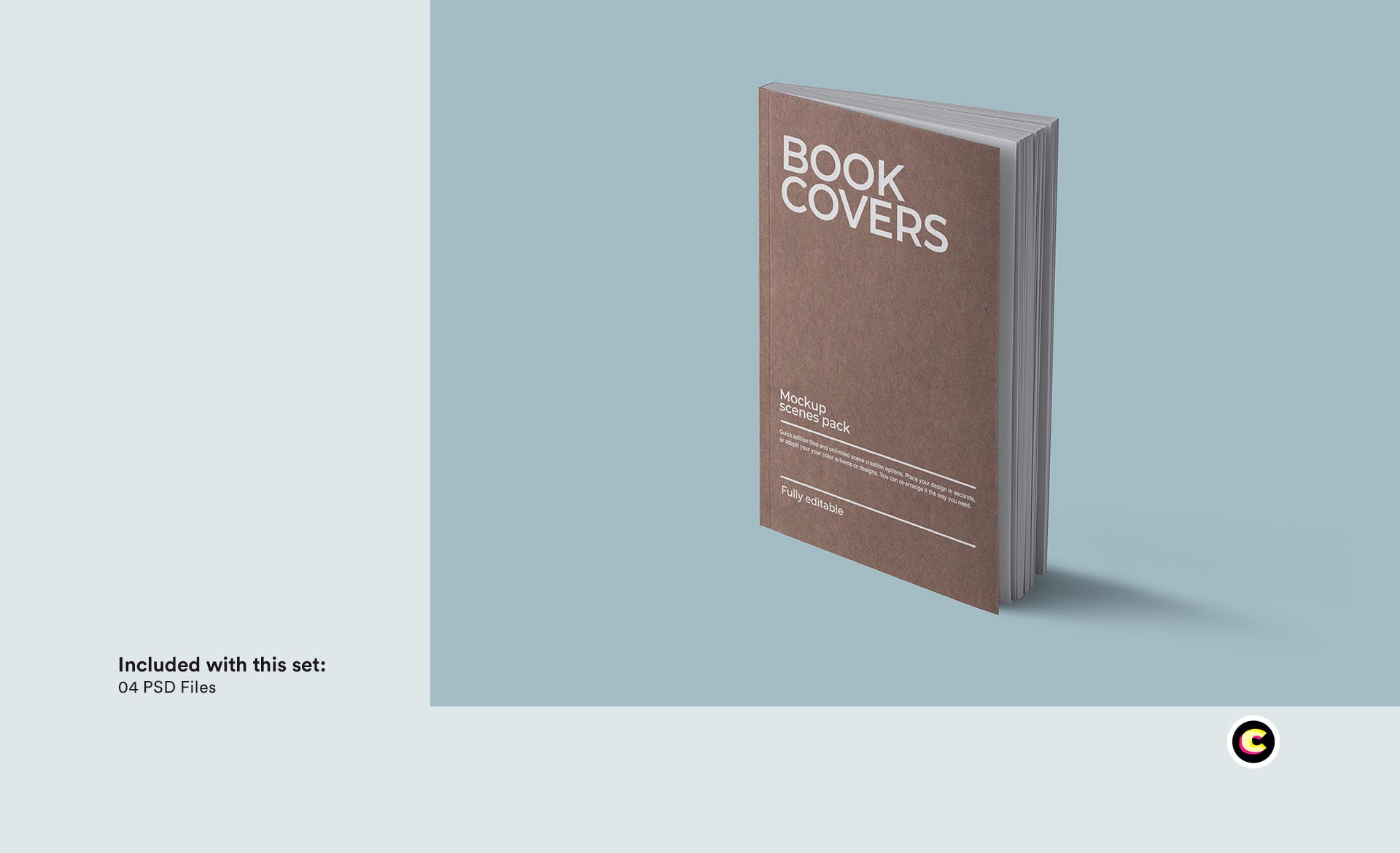 牛皮纸图书封面设计图案样机素材库精选 Book Mockups插图(1)