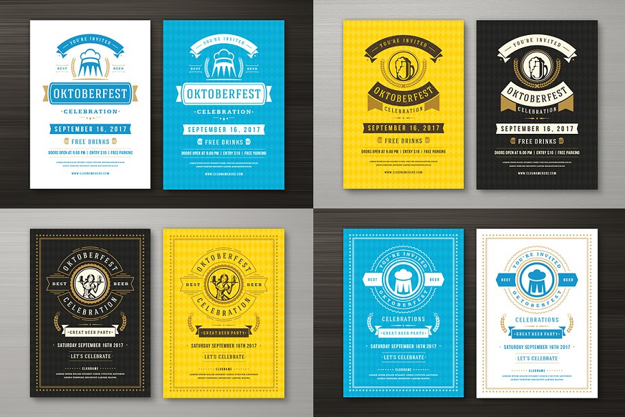 啤酒节主题Logo徽标模板/设计元素 Oktoberfest big bundle插图(19)