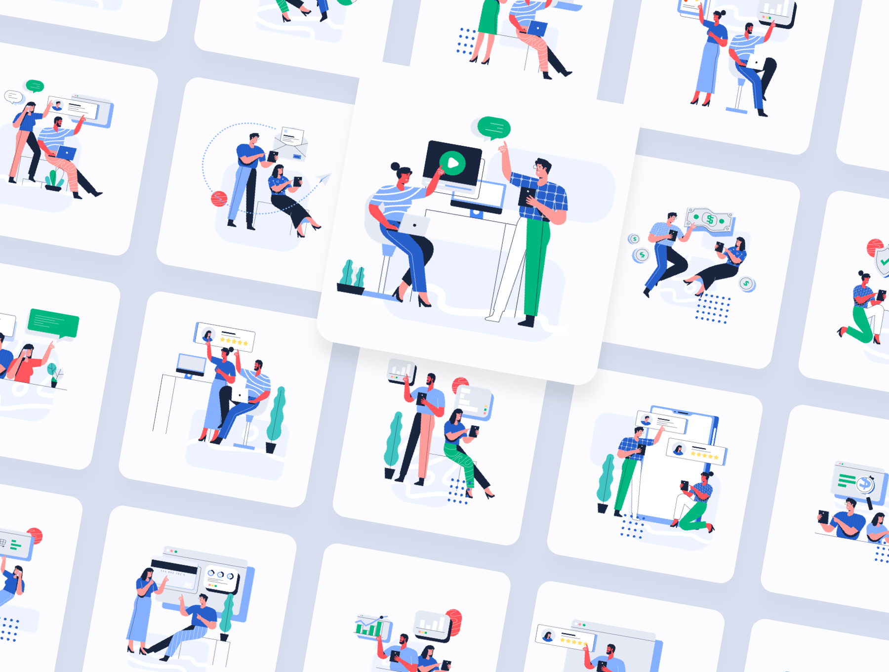 素材库下午茶：电子商务网站设计矢量插画集插图(3)