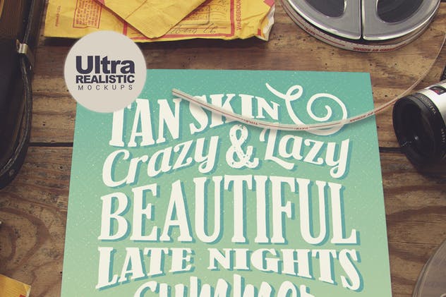 复古风格电影海报设计模板素材 Film Poster Mockup插图(2)