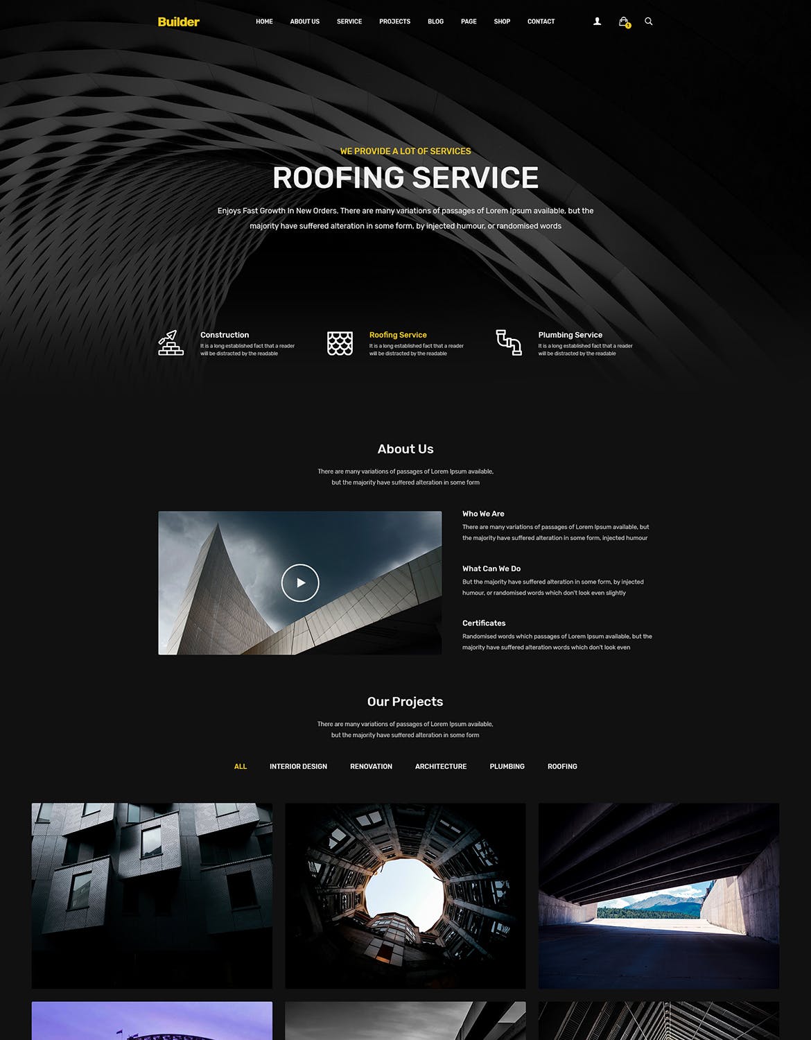 建筑基建工程公司网站设计PSD模板 Standell | Multipurpose Construction PSD Template插图(2)