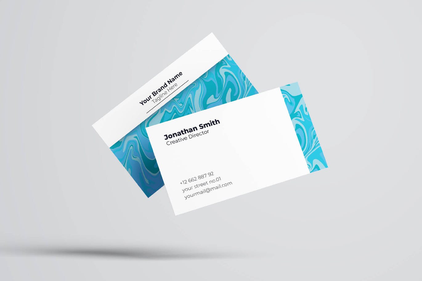 混合颜料肌理企业名片设计模板v37 Business Card Template.v37插图