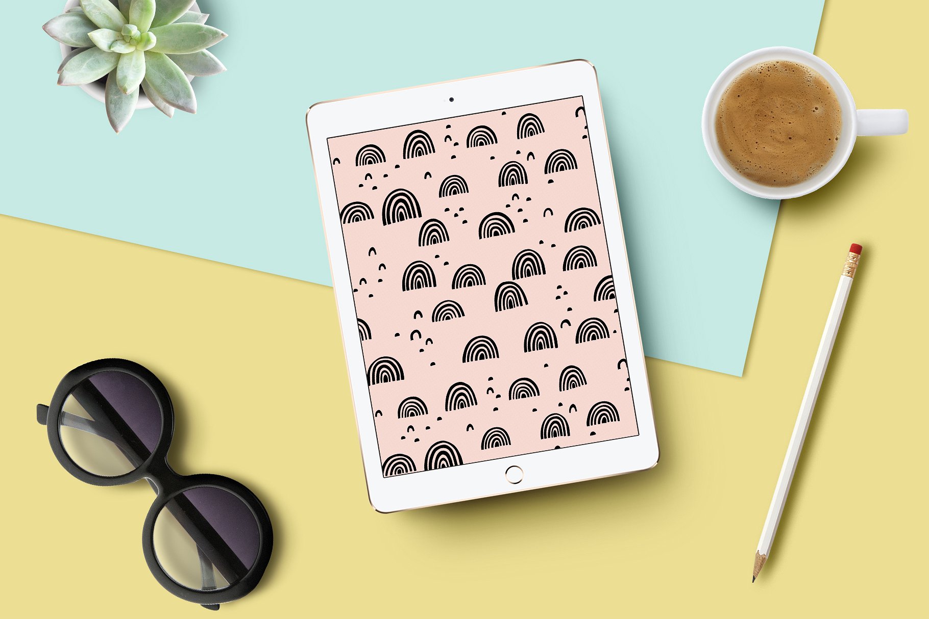 30款无缝可编辑矢量图案 30 Trendy Abstract Seamless Patterns插图(4)