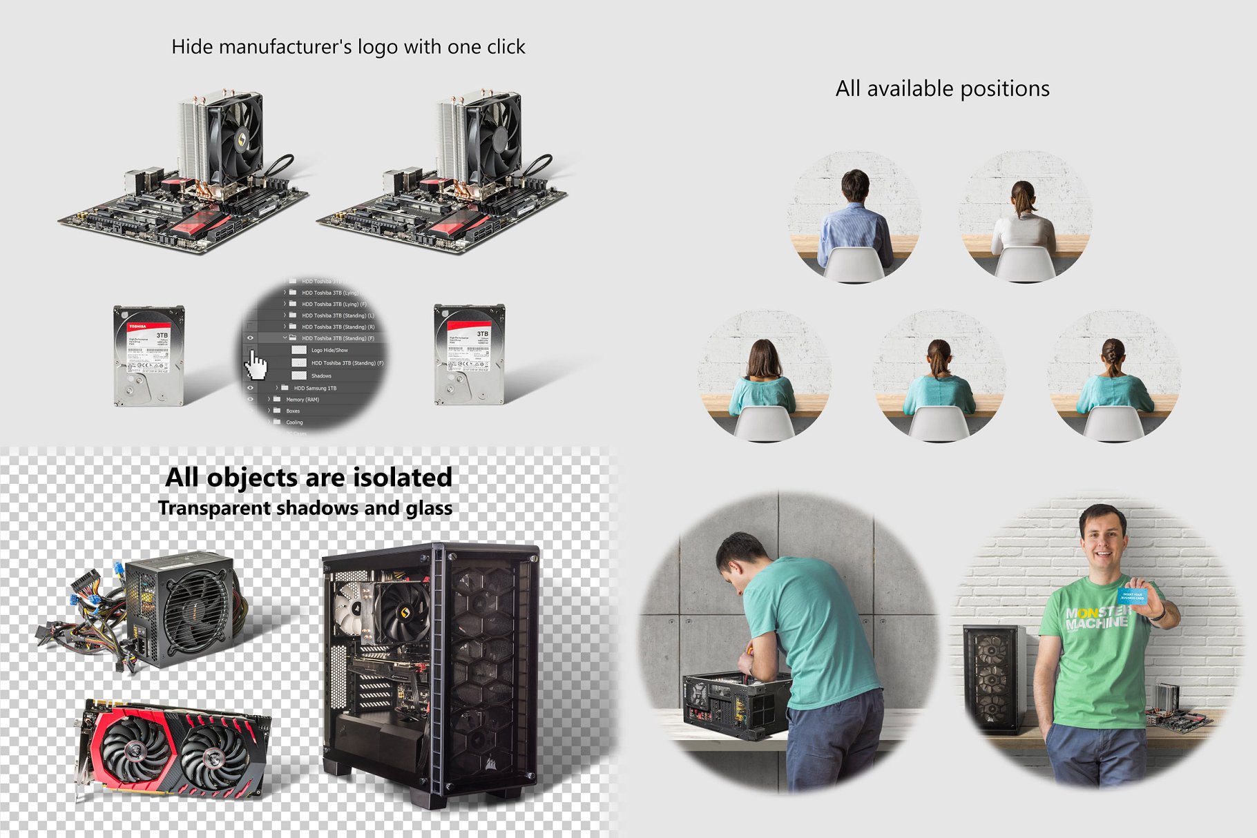 5K高清分辨率电脑修理场景样机 Scene Creator 5K FIX IT Desk Edition插图(3)