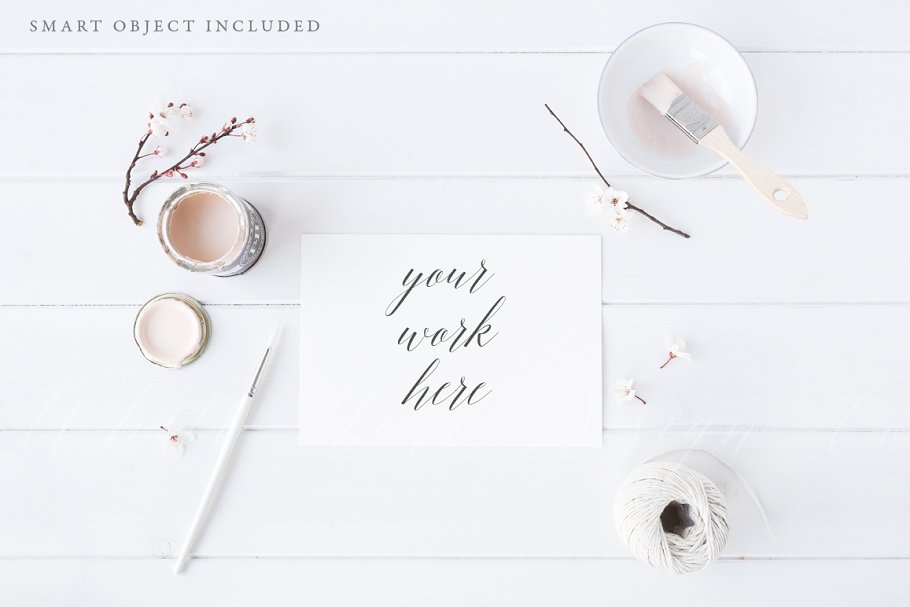 艺术家插画作品场景Mockup  Artist illustration mock up插图