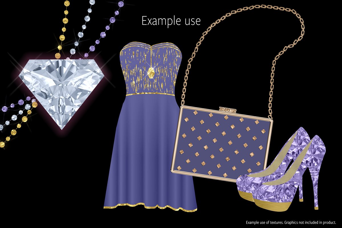 闪亮高贵水晶宝石背景纹理Vol.2插图(5)