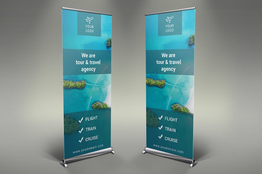 旅行指南易拉宝banner海报模板插图(2)