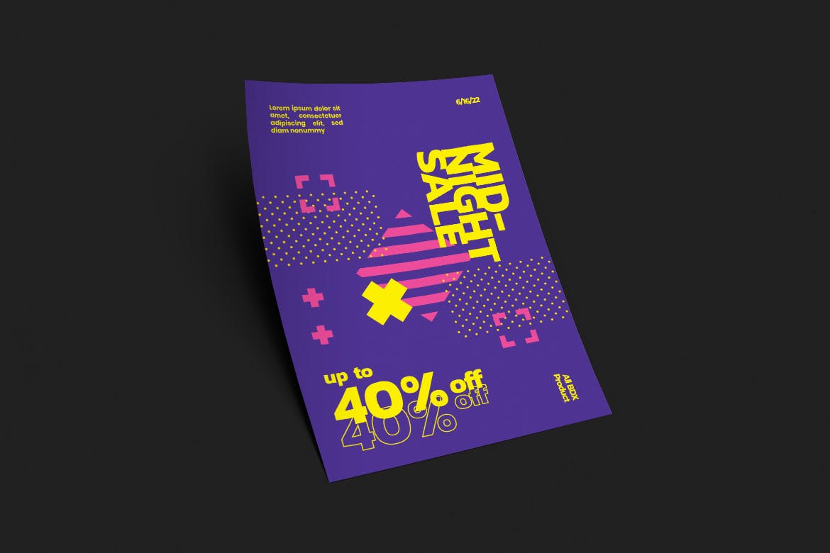 现代简约设计风格A4大小尺寸海报PSD素材素材库精选 Miguel Poster Design插图(2)