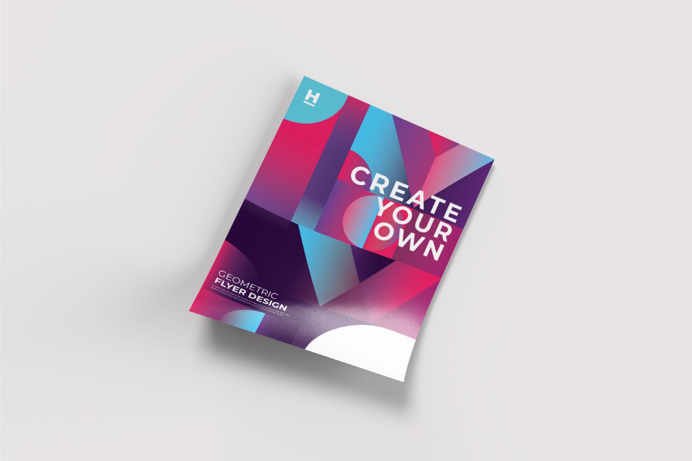 创意几何图形背景宣传单设计模板v9 Creative Geometric Flyer插图