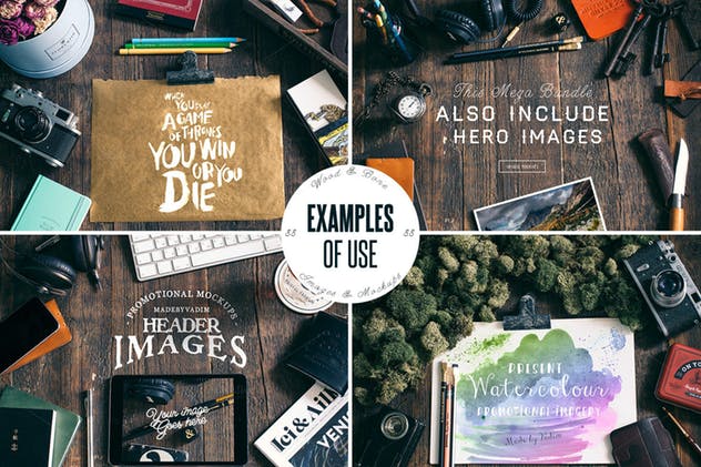 手作艺术品工匠制作促销场景样机合集 “Wood&Bone” – Promotional Mockups插图(2)