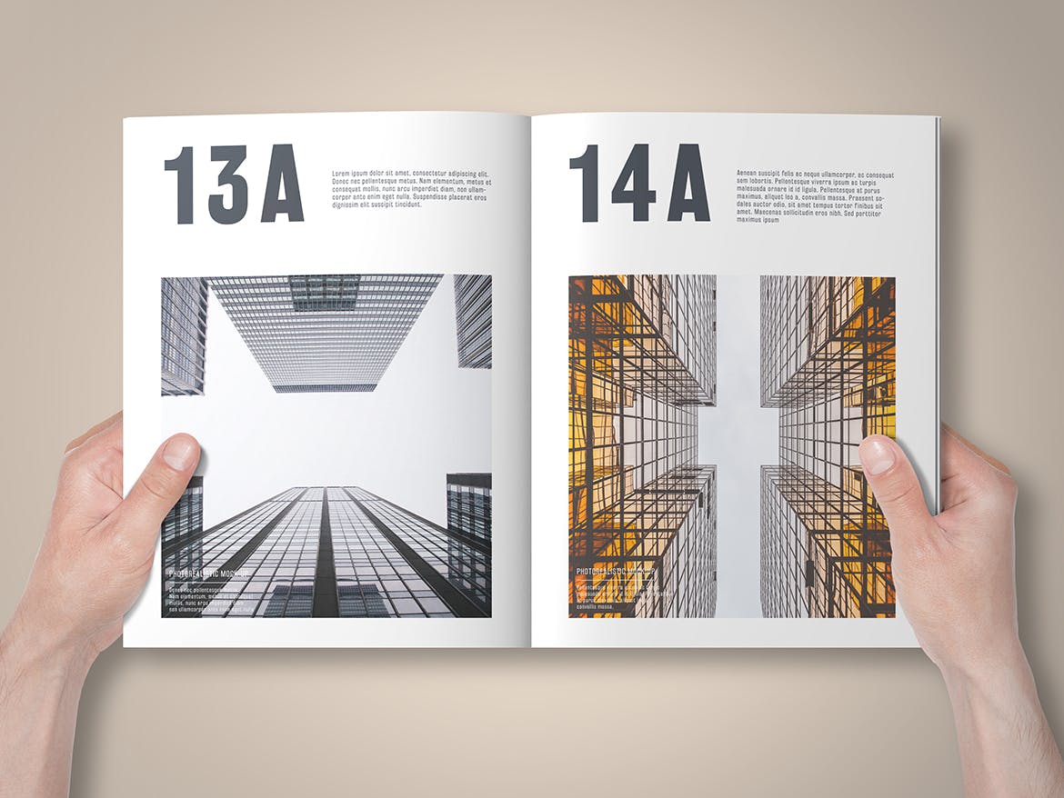 铝箔压印技术美国尺寸标准杂志设计图样机 US Letter Foil Stamping Magazine Mock-Up插图(5)