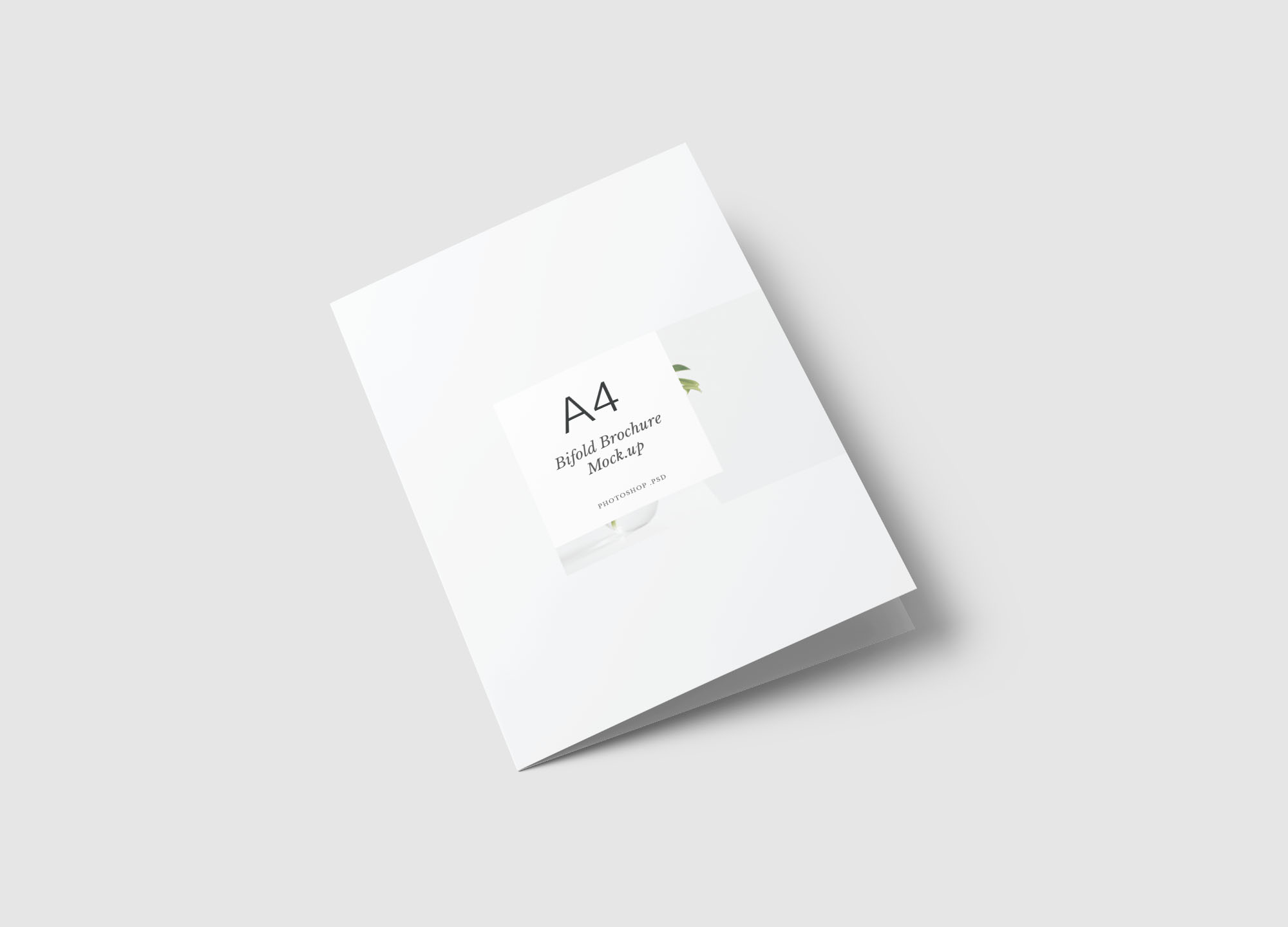 A4尺寸大小双折传单设计内页版式效果图样机模板 A4 Bifold Brochure Mockup插图(5)