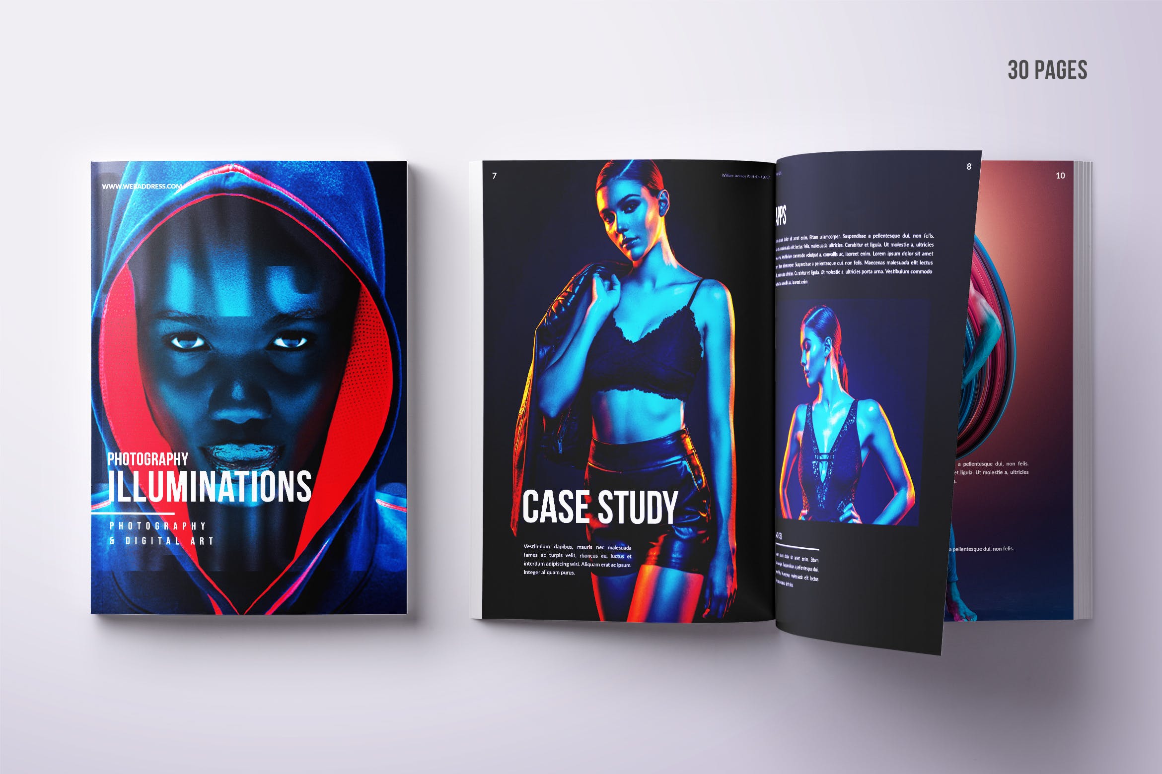 创意摄影作品集作品展览画册排版设计模板 Creative Portfolio A4 & US Letter Design – 30 pgs插图
