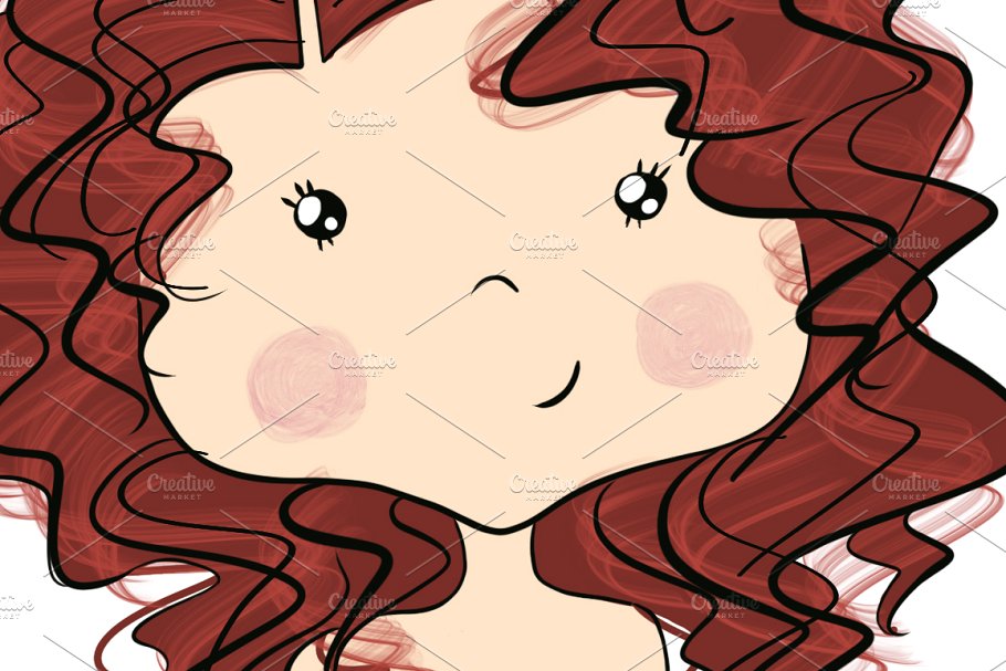 可爱时髦卡通女孩手绘套装 Planner Cute Girls Hand-drawn kit插图(9)