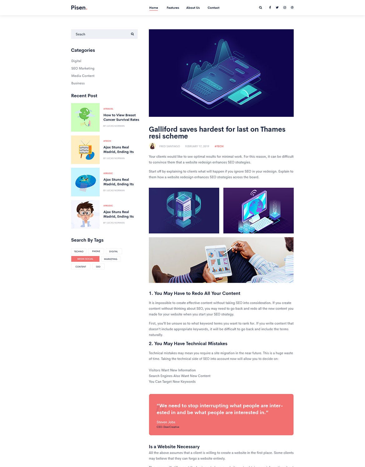 极简多图博客设计PSD模板 Pisen | Minimalist Blog PSD Template插图(15)