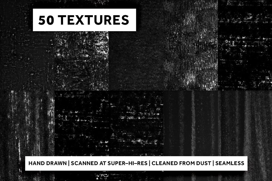 50款手工制作黑色墨水纹理 50 BLACK INK TEXTURES插图(5)