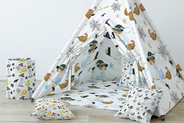 小女巫水彩元素设计套装 Little Witches Design Kit Watercolor插图(7)