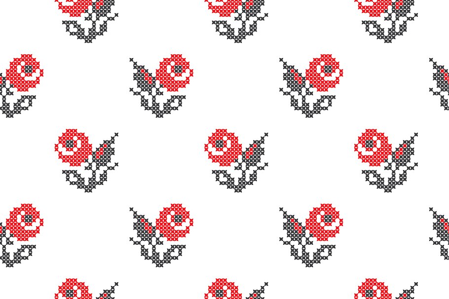 乌克兰民族特色无缝图案 Ukrainian Ethnic Seamless Patterns插图(1)