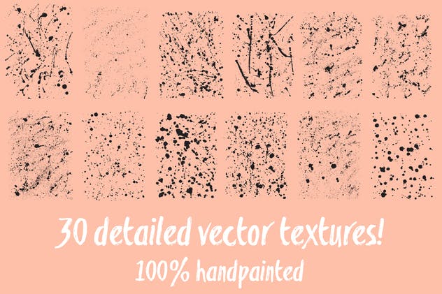 油画污迹癍迹示例肌理纹理素材 Action Painting Textures插图(3)