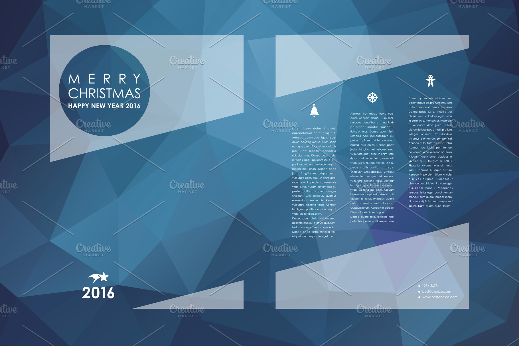 圣诞节主题小册子模板 Merry Christmas Brochures插图(5)