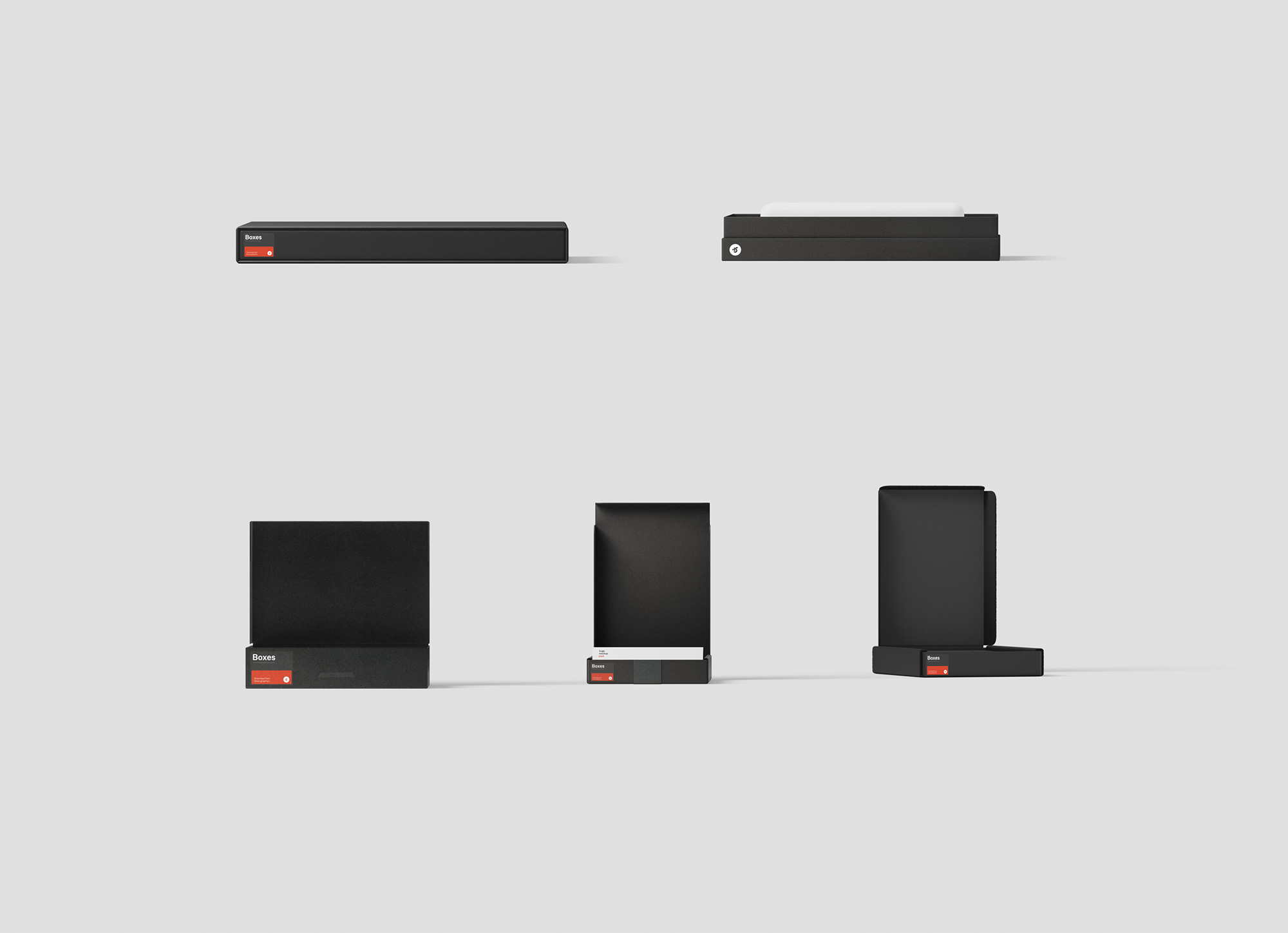 各式各样的牛皮纸硬纸板包装盒子样机81 Box Mockups插图(2)