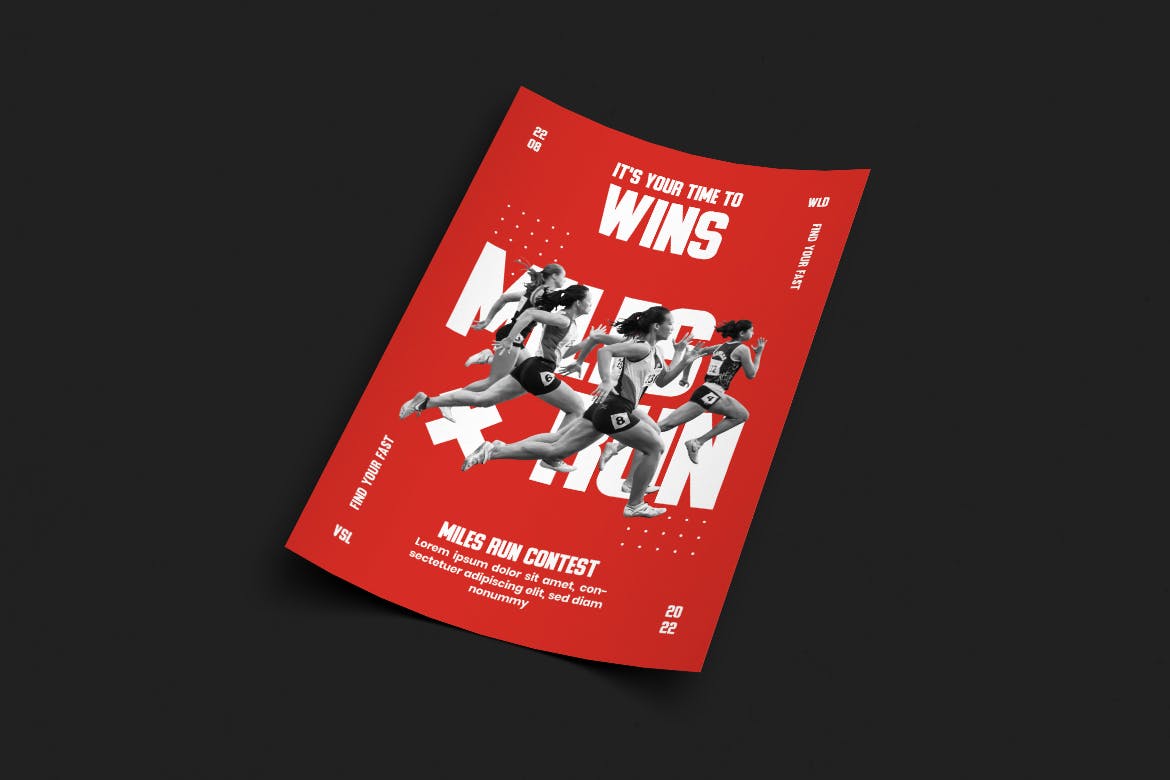 跑步运动海报PSD素材素材库精选模板 Aegeus Poster Design插图(3)