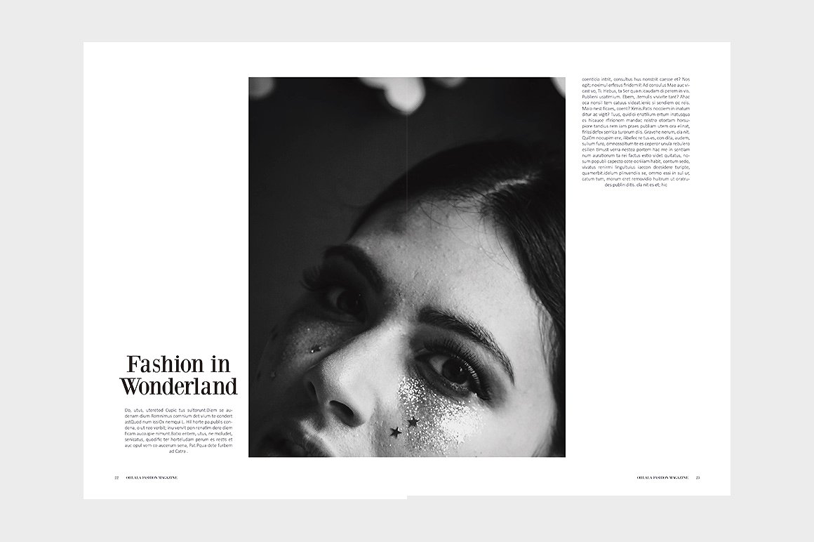 OhLaLa Magazine Template一套概念的极简主义多用途杂志模板下载[indd]插图(10)