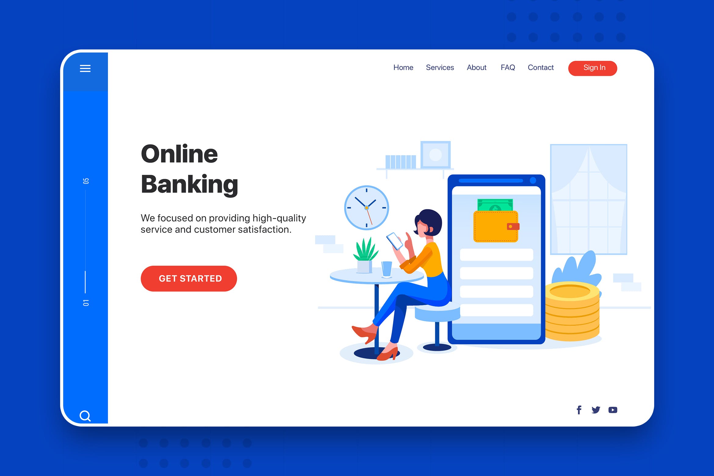 网站Banner&着陆页设计网上银行主题素材库精选概念插画素材 Online Banking – Banner & Landing Page插图