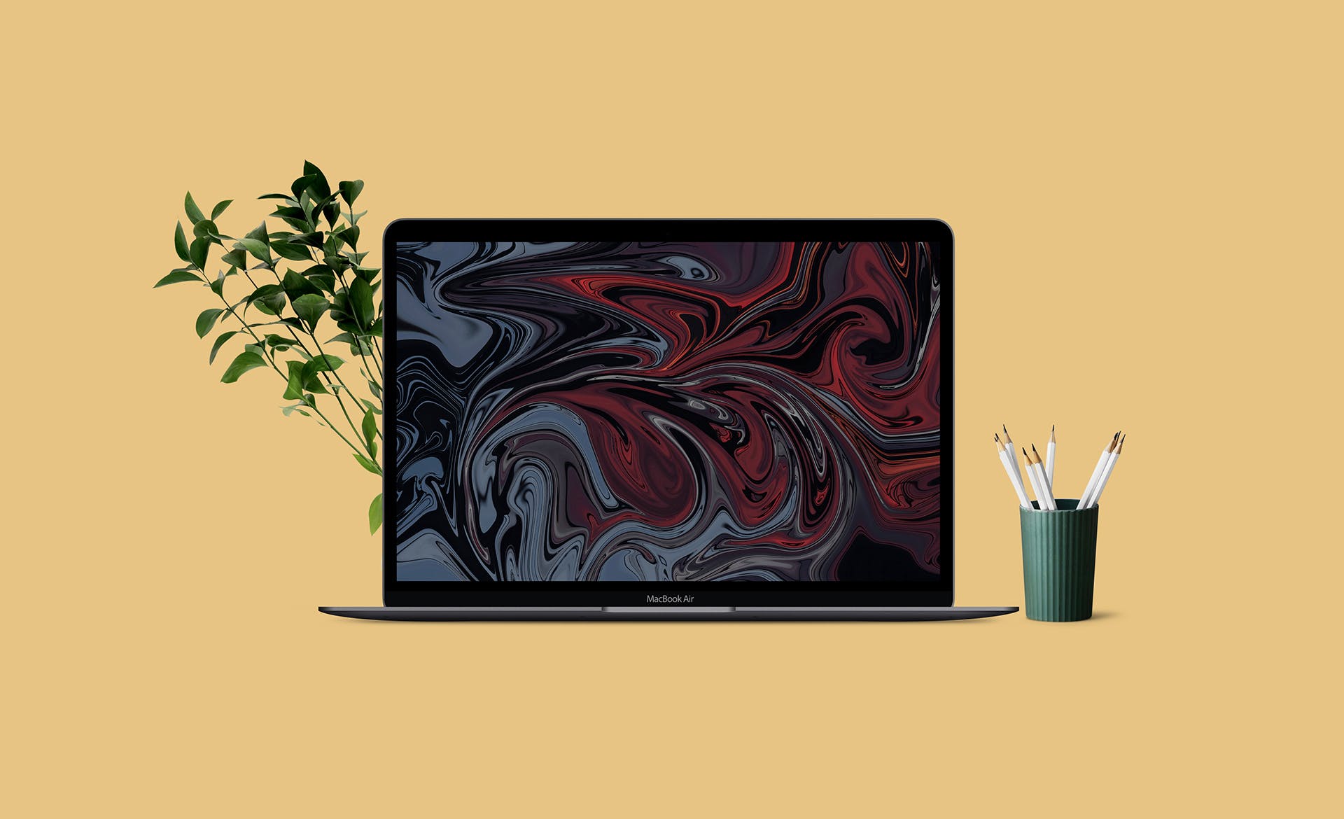 苹果笔记本工作场景屏幕预览样机模板v2 Laptop Mockups vol02插图(1)