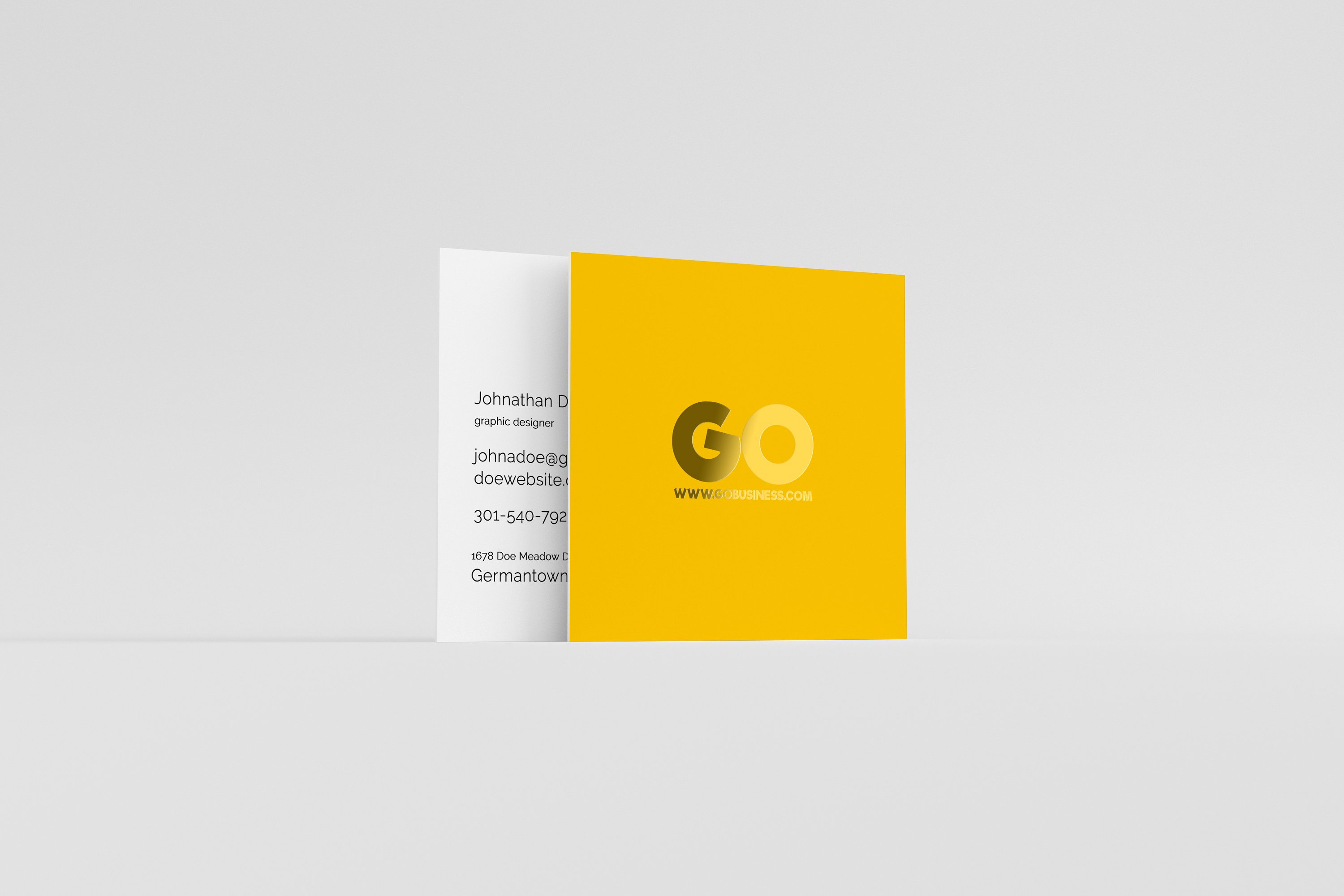 正方形特色名片模型插图