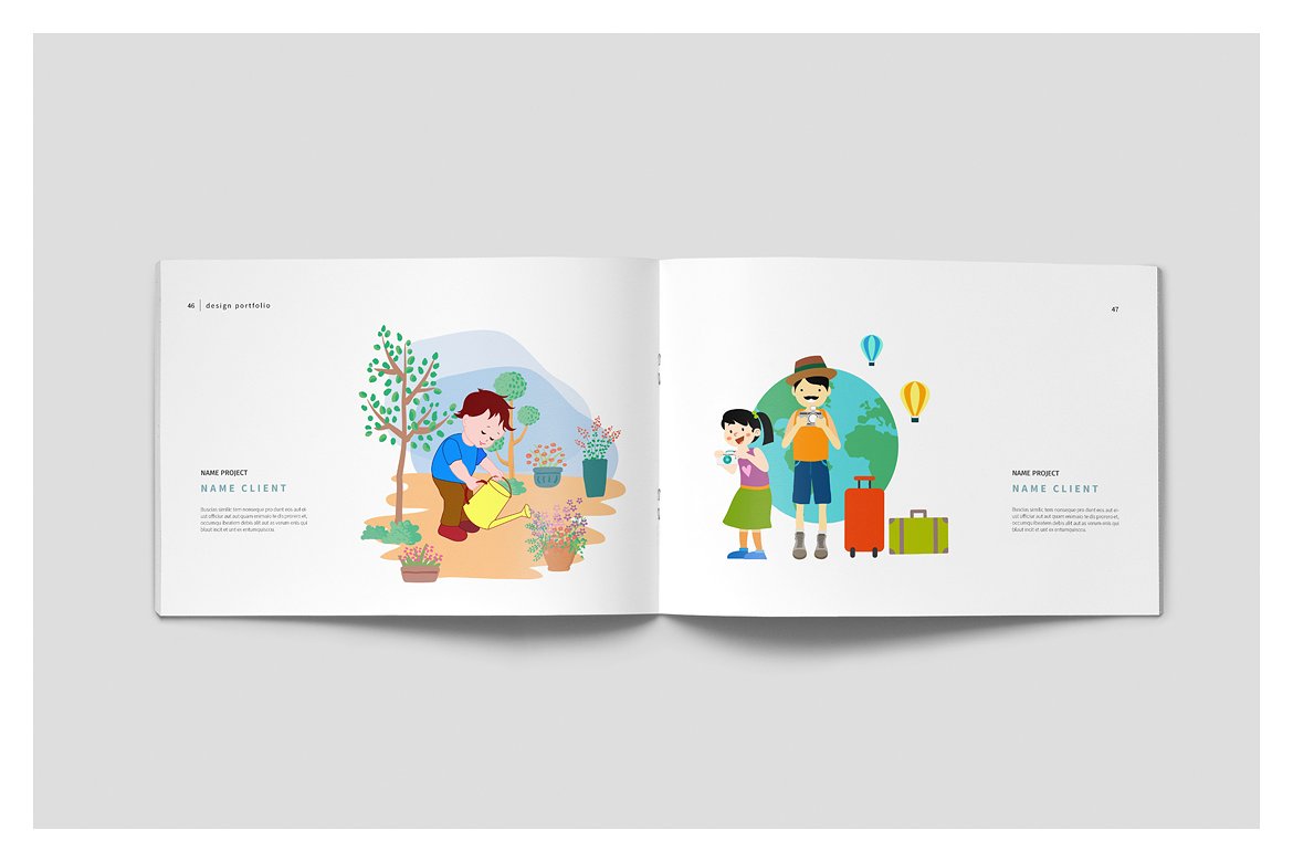 设计感强的多用途平面画册组合模板插图(24)