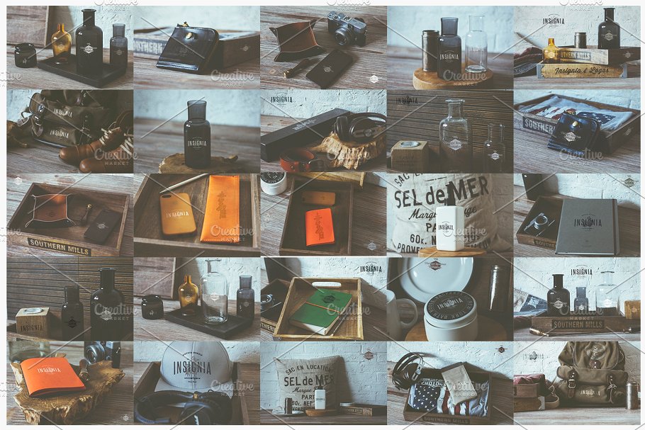 50个复古文艺风格Logo品牌样机模板合集[1.75GB] 50 hip overlay mockups插图(1)