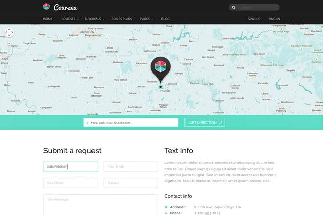 在线教育＆线上培训网站PSD模板 Coursea – Online Tutorials & Courses Template插图(10)