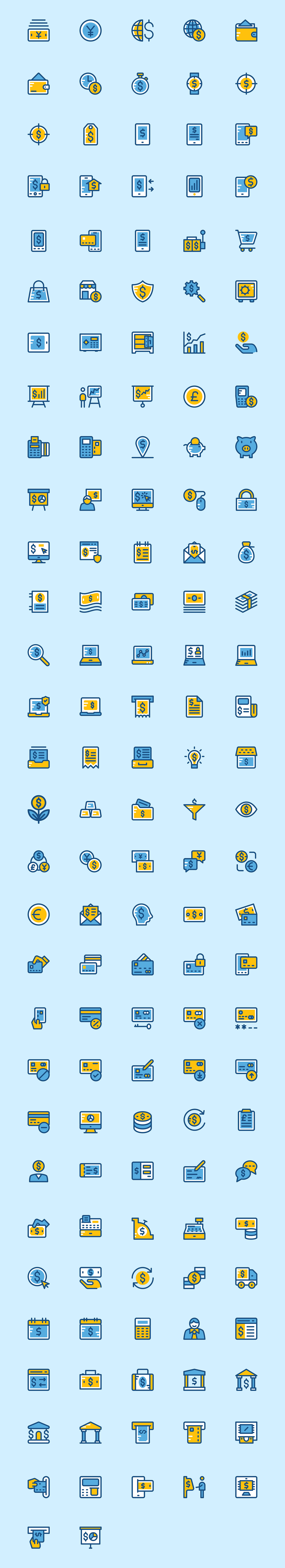 147 枚金融和支付元素图标
