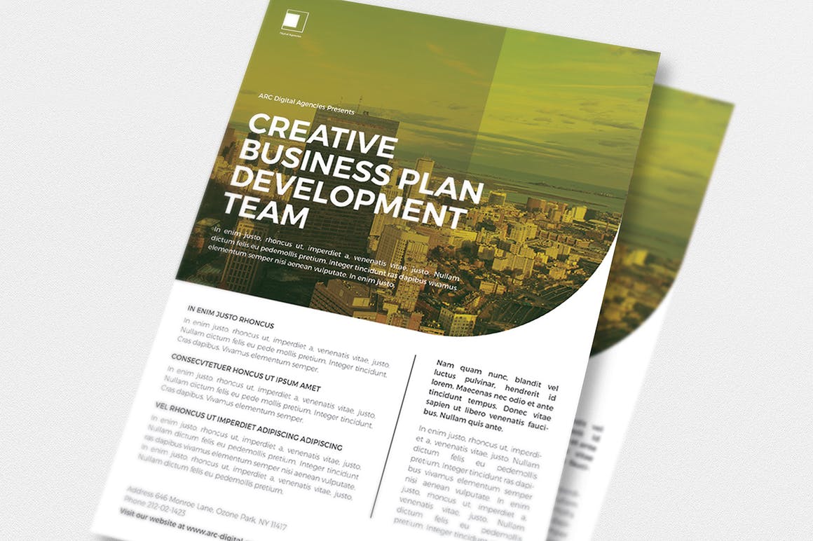 多色企业宣传海报/传单设计模板 Multicolor Corporate Flyer插图(7)