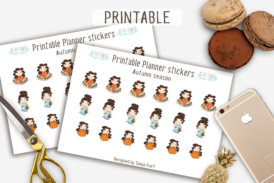 4套卡通可爱女孩矢量插画 Collection of 4 Sets Cute Girls插图(6)