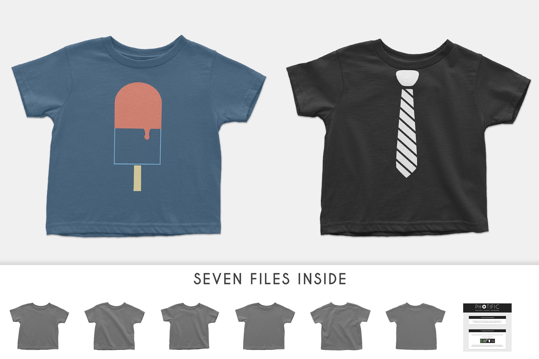 幼儿T恤样机模板 Toddler’s T-Shirt Mockups插图(2)