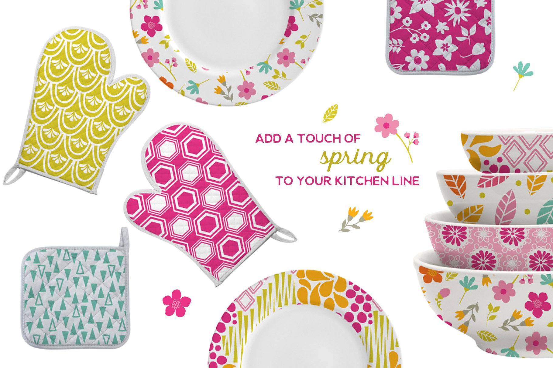 现代花园植物图案纹理 Fresh Modern Garden Patterns插图(4)