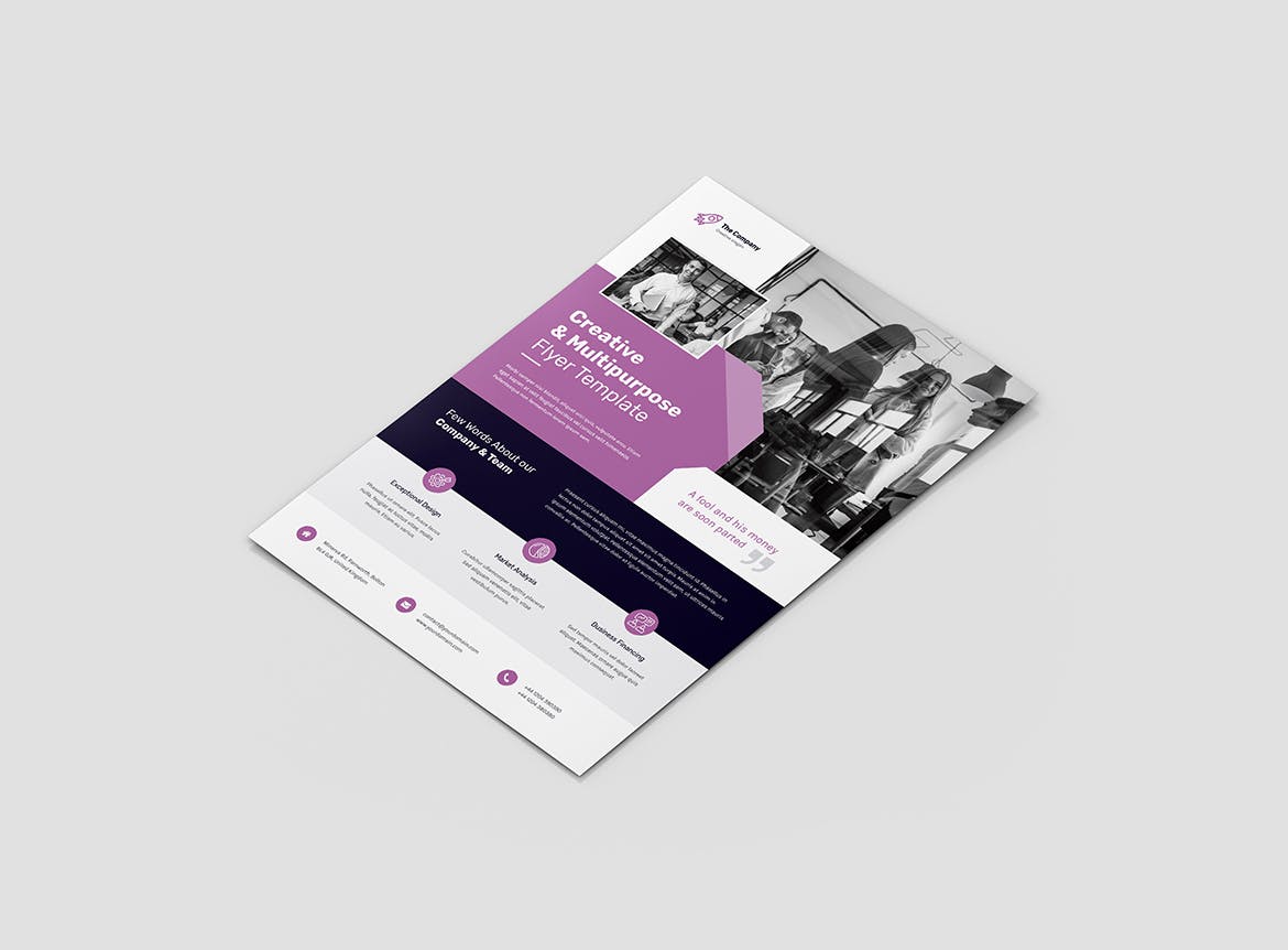 多行业适用创意公司传单设计模板 Flyer – Creative Multipurpose插图(3)