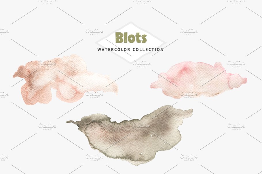 森林的气息水彩剪贴画元素 Watercolor Forest Scent插图(7)